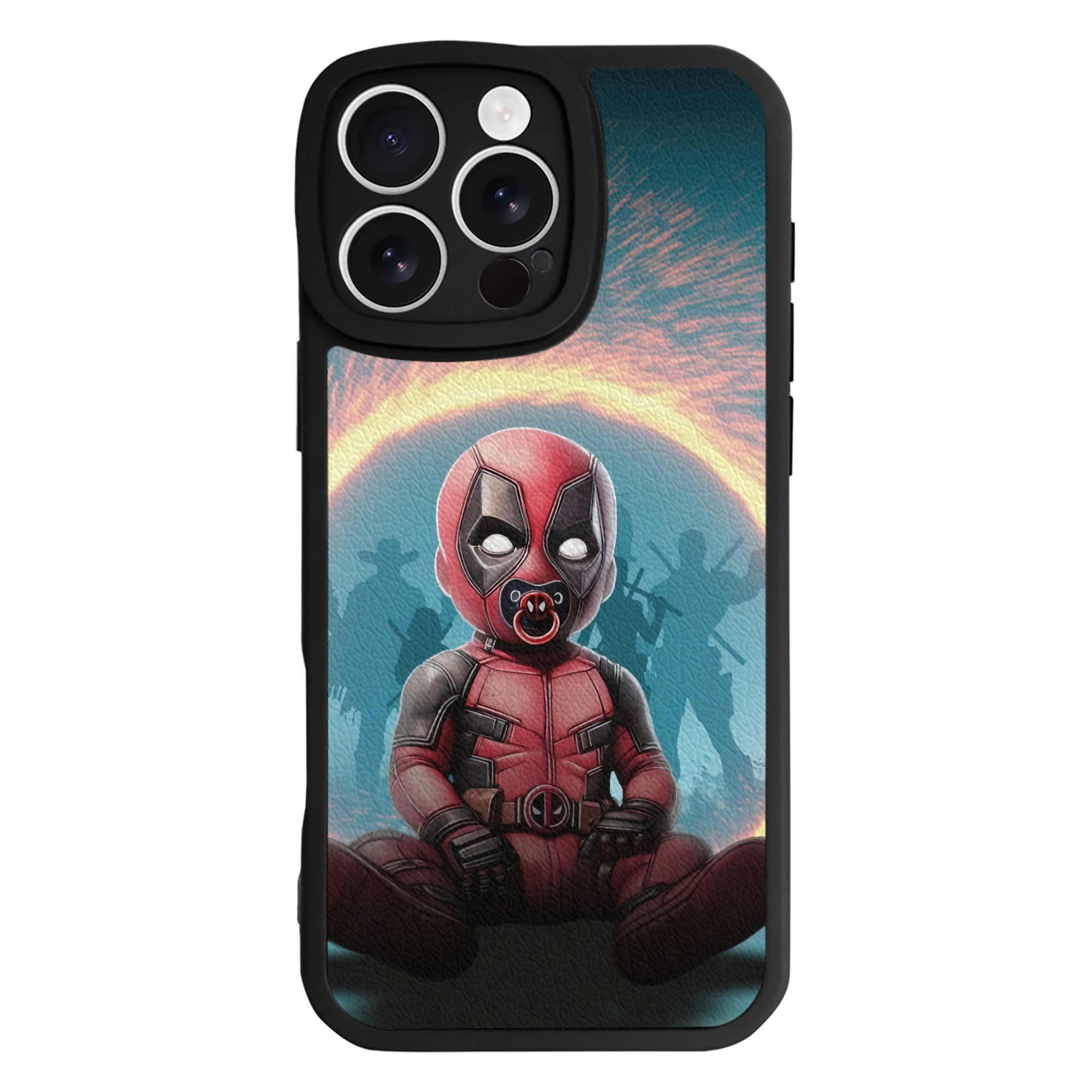 （画像用） Deadpool デッドプール 【iPhone 16シリーズ対応】シリコンスマホケース（レザー調） 材質：シリコン